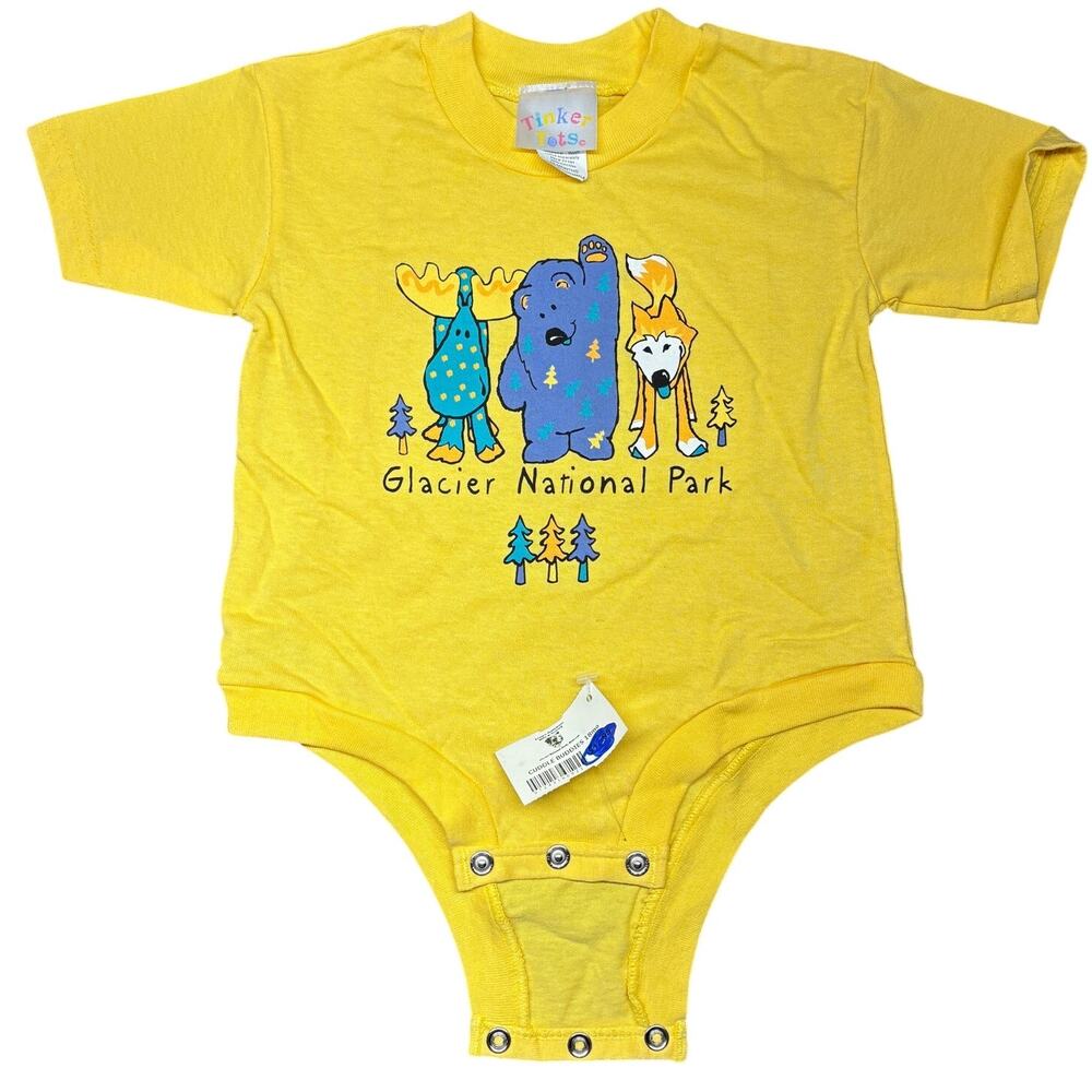Vintage Romper Jumpsuit Baby 18M Glacier National Park Tinker Tots NEW